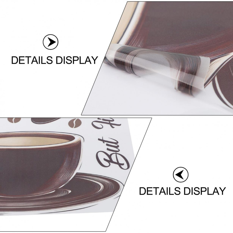 Lufebut Wandsticker Kaffeetasse mit Herzen im Vintage-Stil in Braun - Bild 3