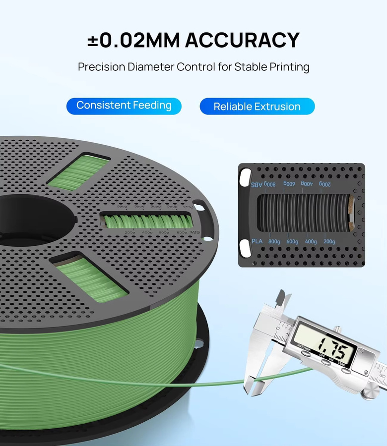 JAYO 20 Rollen 3D-Druckerfilament Set aus PETG, PLA und PLA Plus mit 1,75 mm Durchmesser in Schwarz, Weiß und Grau - Bild 2