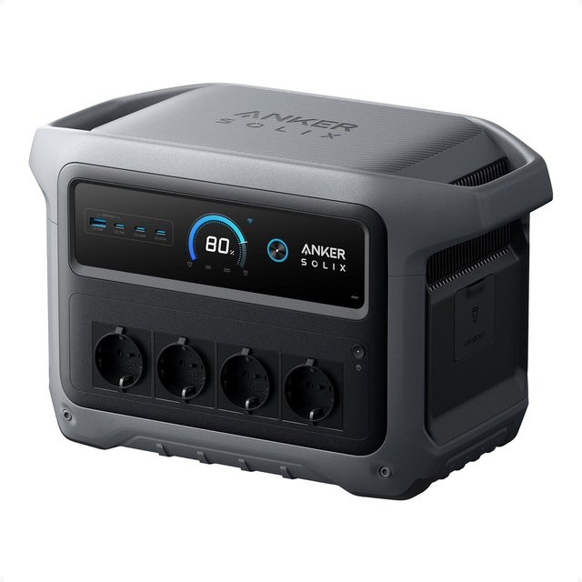 Anker SOLIX C1000 Gen 2 Tragbare Powerstation in Grau mit 1024Wh LiFePO4-Akku und 2000W Solargenerator - Bild 1