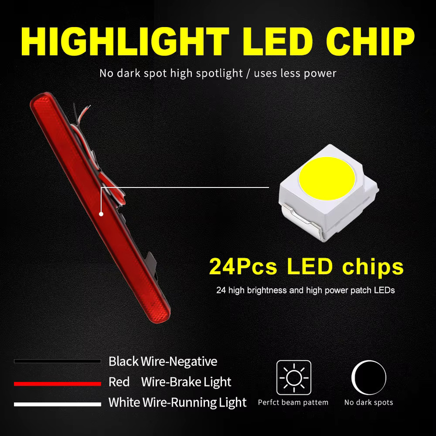 2er-Set LED Stoßstangen-Reflektoren in Rot für Acura TSX und europäischen Accord, OEM 33555-TL0-G01, links und rechts - Bild 3