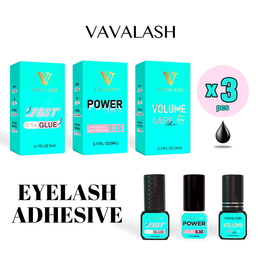 VAVALASH Wimpernkleber, 3 Stück, 5 ml, latexfrei - Bild 3