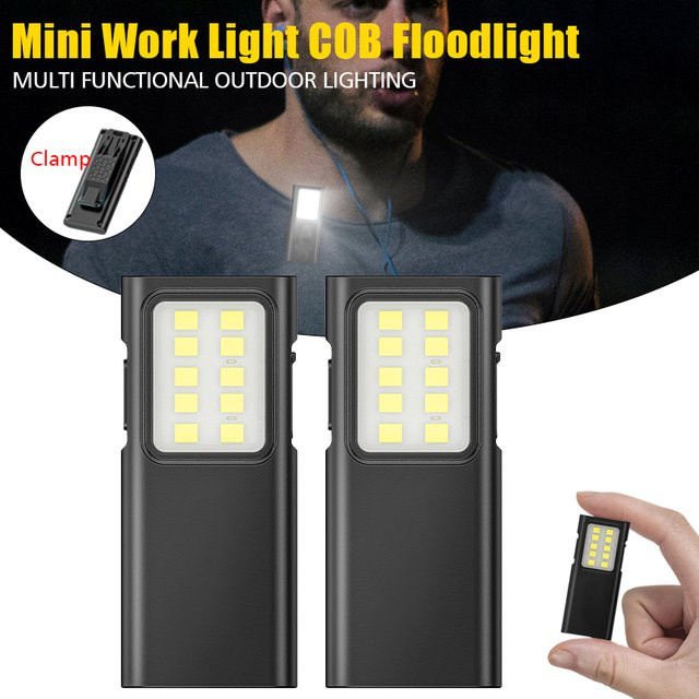 Heinast COB-Taschenlampe in Schwarz mit USB-Ladefunktion, LED-Stiftclip-Taschenlampe mit 4 Beleuchtungsmodi und Strobe-Funktion für Camping und Reparatur - Bild 1