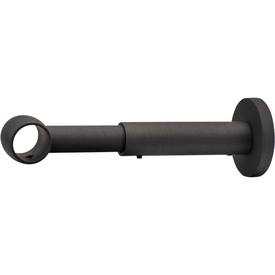 Mydeco Gardinenstangen-Halterung Noble 1-läufig ausziehbar aus Eisen in Silber/Schwarz mit Ø 2 cm Absatz - Bild 2
