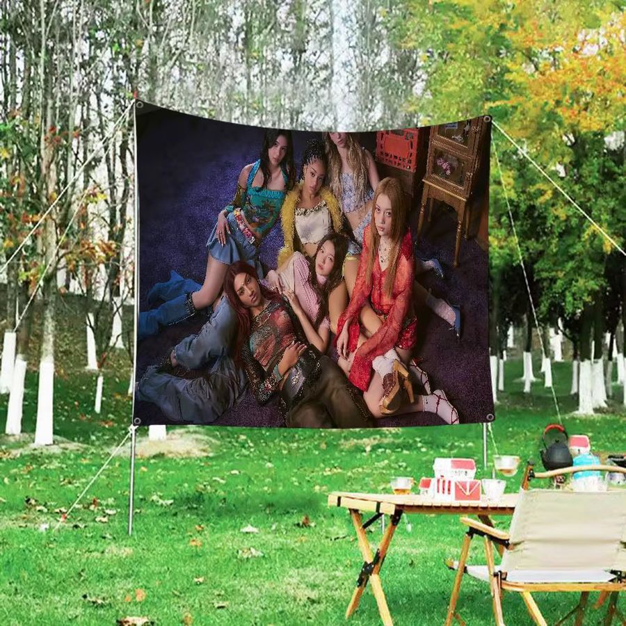 K-Katseye DIY Wandbanner als dekorative Kpop Band Flagge für dein Wohnzimmer oder Wohnheim - Bild 3