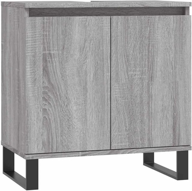 vidaXL Badschrank Grau Sonoma im industriellen Stil, B/T/H: 58 x 33 x 60 cm - Bild 1