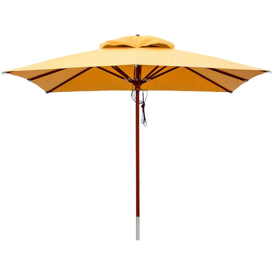anndora Sonnenschirm eckig Sahara Gelb mit Winddach und UV-Schutz, B/T: 300 x 300 cm - Bild 1