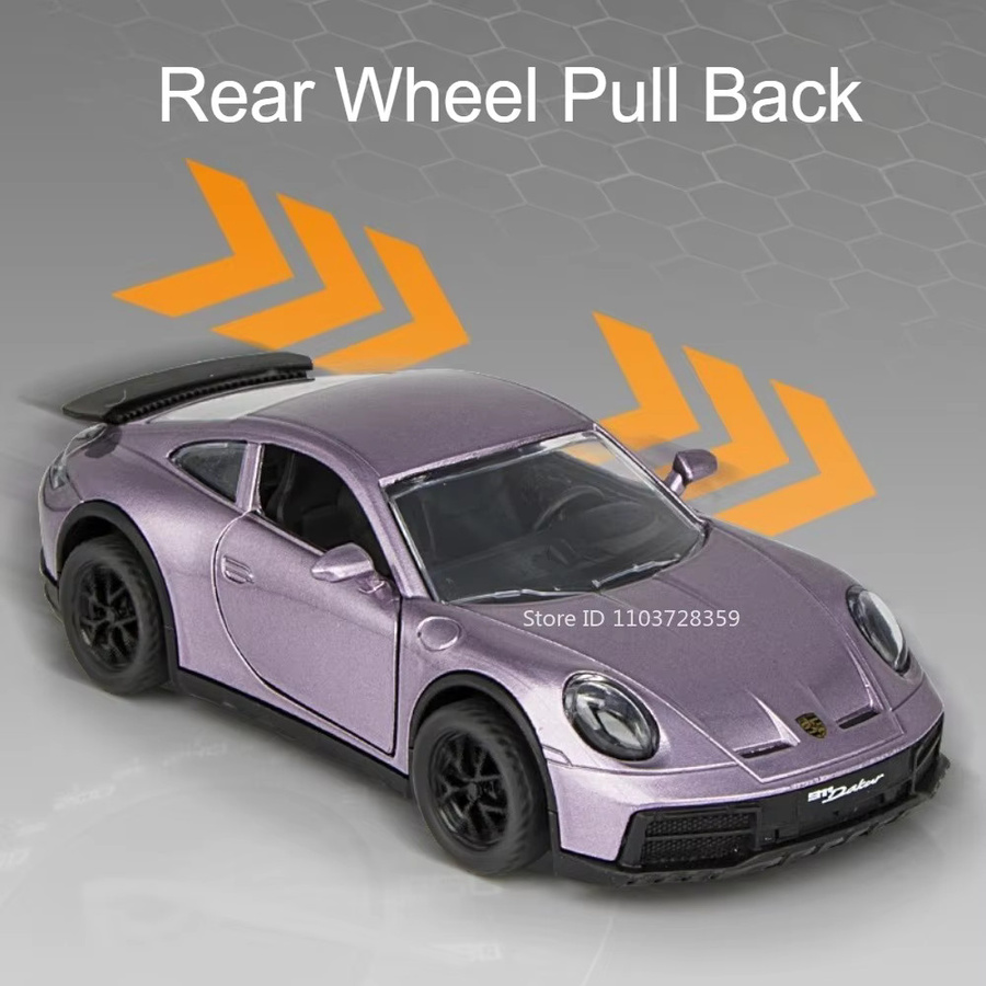 MAKEDA 911 Dakar Modell Sportwagen, 1:32, Metall, Licht und Sound, orange - Bild 2