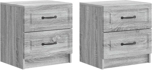 vidaXL Nachttisch Set 2 Stück in Grau Sonoma im Vintage-Design, B/T/H: 43 x 34,5 x 44,5 cm - Bild 1