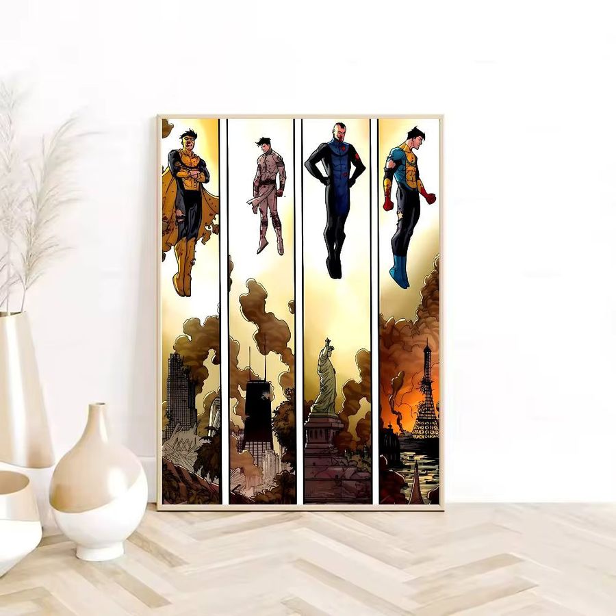 Wasserdichtes Cartoon-Poster I-InvincibleS als HD-Klebewand für deine ästhetische Dekoration in Wohnzimmer, Schlafzimmer oder Wohnheim - Bild 2