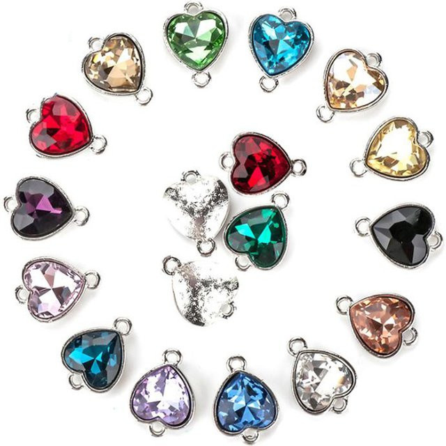 SUMOORL Charms Herz, Kristall, Hellblau, Unisex - Bild 1