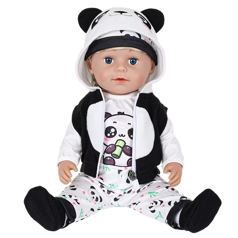 dearbei Babypuppen Kleidungsset Panda Bär Wintermode für 16-18 Zoll Reborn Puppen - Bild 4