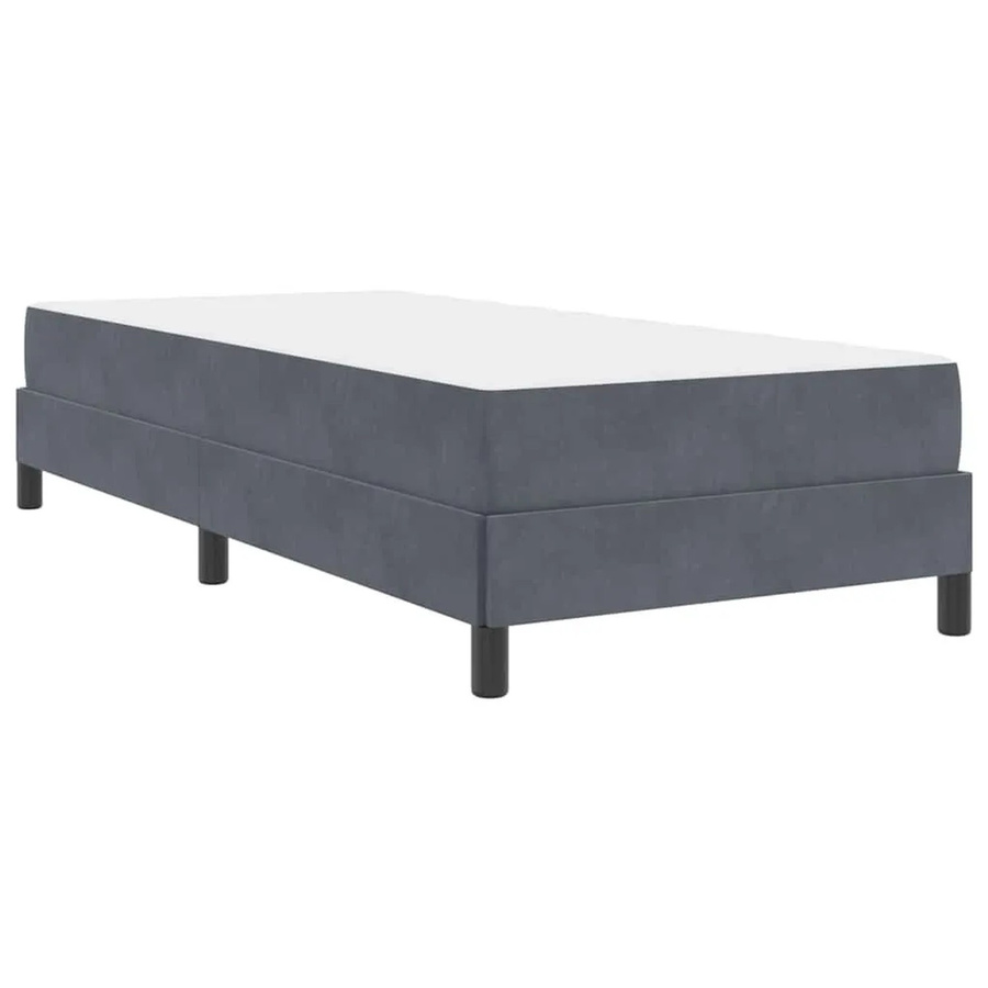 vidaXL Boxspringbett mit Matratze und Taschenfederkern in Grau, B/T/H: 80 x 210 x 45 cm - Bild 2