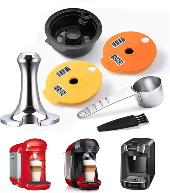 iCafilas wiederverwendbare Kaffeekapseln für Bosch Tassimo mit Silikondeckel, umweltfreundlich - Bild 1