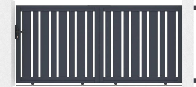 Casanoov Elektrisches Schiebetor Veymont aus Aluminium in Grau mit Ranger C300 Motorisierung, B/H: 300 x 140 cm - Bild 1