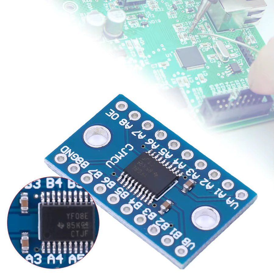 TXS0108E Logic Level Shifter Bidirektionales Modul 8 Kanal für Raspberry Pi, 3,3 V bis 5 V, Blau - Bild 3