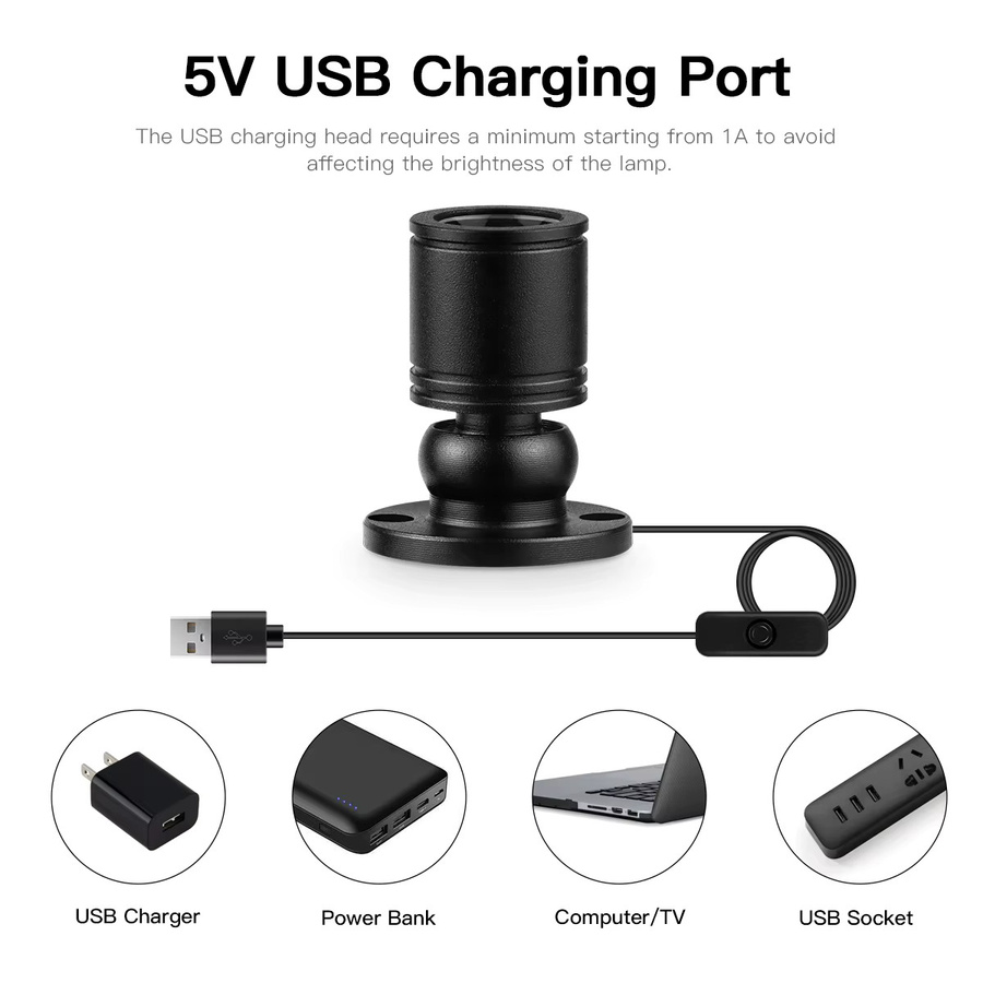 CHNAITEKE 1 W LED-USB-Strahler mit Ein- und Ausschalter zur Dekorbeleuchtung von Sammlerstücken und Anime-Charaktermodellen - Bild 2