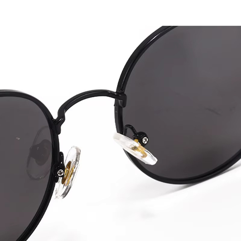 CHUANCHEN Sonnenbrille, Vollrand, rund, Metall, schwarz, Unisex - Bild 3