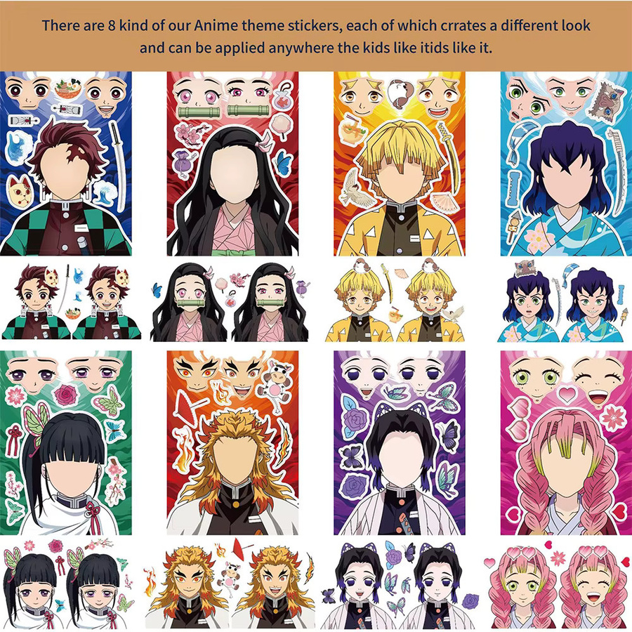Bandai Anime-Dämonentöter-Puzzle-Aufkleber, Bunt / Mehrfarbig, Set / Bundle - Bild 2