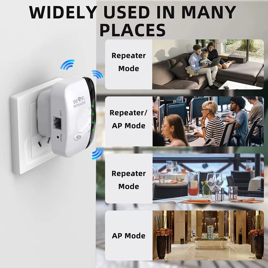 Regaton WLAN Repeater Single-Band 2,4G Wi-Fi Signalverstärker in Weiß - Bild 3