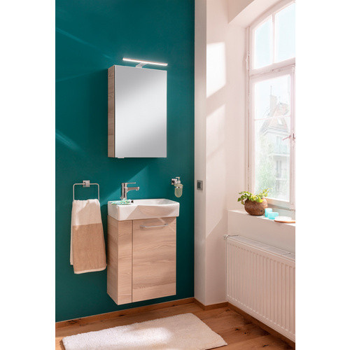 Fackelmann Spiegelschrank SBC Alaska Esche in Grau mit Softclose-Türen und integrierter LED-Beleuchtung, B/T/H: 40 x 15,3 x 68 cm - Bild 2