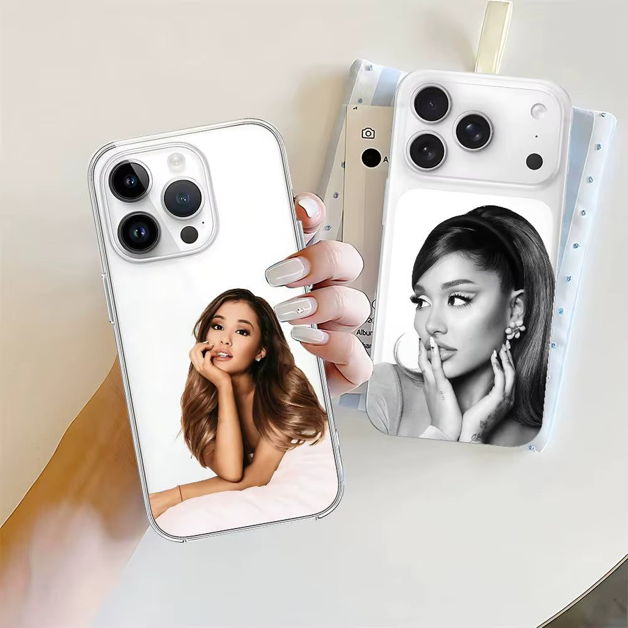 A-Ariana G-Grande Sänger Handyhülle transparente stoßfeste Silikonhülle für iPhone 17 16 15 14 13 12 11 Pro Max Mini Plus - Bild 2
