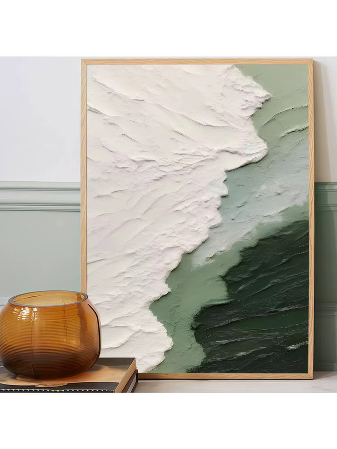 Moetch Abstrakte Wandaufkleber in Gold und Grün, minimalistisches Design als selbstklebendes Poster für deine Wohnzimmer- oder Bar-Dekoration - Bild 5