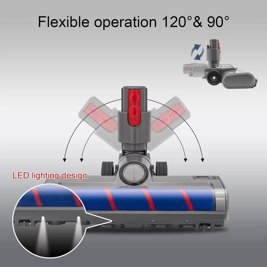 Dyson Soft Roller Bürstenkopf Ersatz für Teppich und Hartholz Boden passend für v7 v8 v10 v11 v15 und gen5 Akku-Staubsauger - Bild 5