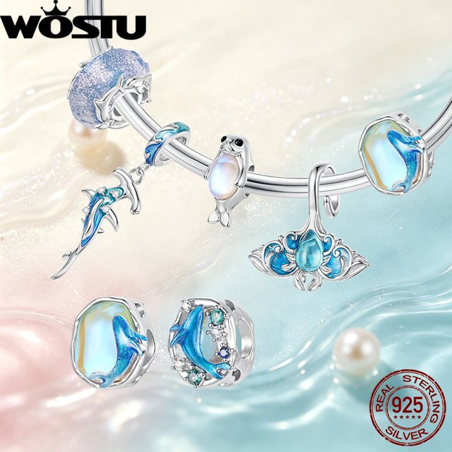 WOSTU Wal-Anhänger, 925 Silber, Perle, Damen - Bild 1
