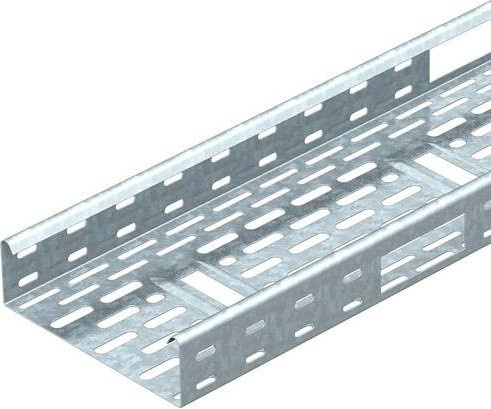 OBO Bettermann Kabelrinne 6087140, Farbe: Silber, B/H/L: 30,0 x 6,0 x 300,0 cm - Bild 1