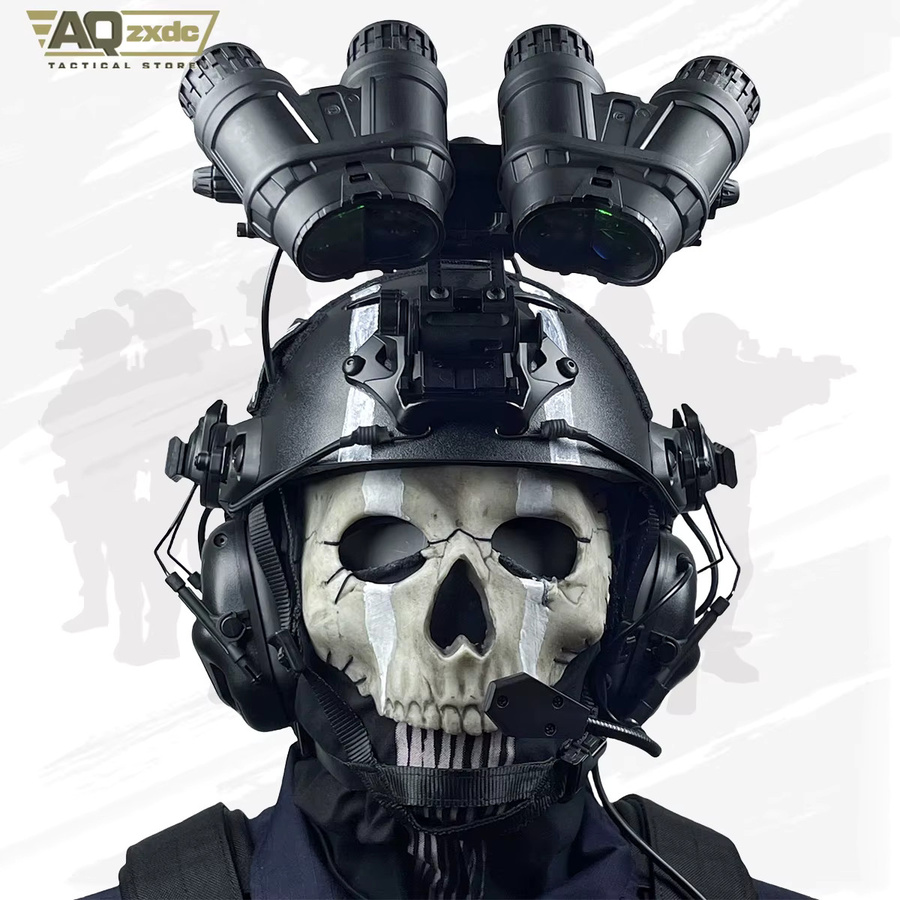 AQzxdc Call of Duty Ghost Cosplay Ausrüstungsset, Schwarz - Bild 3