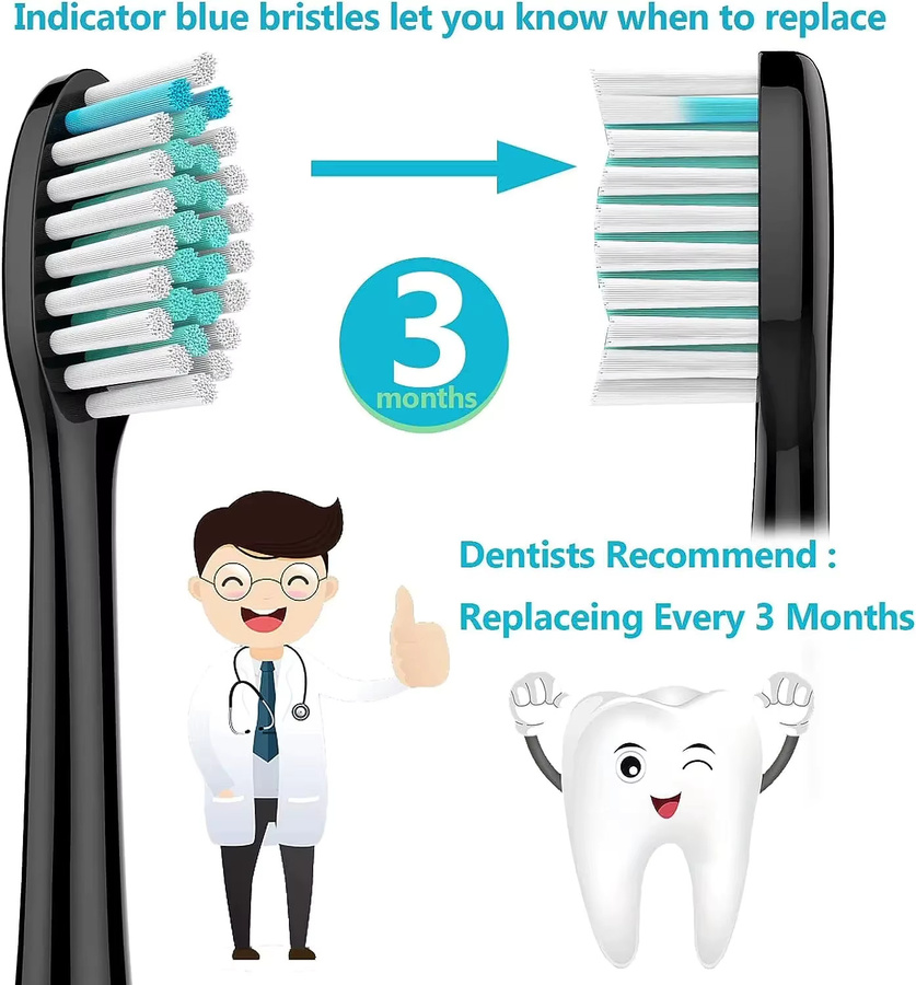 Philips Ersatzbürstenköpfe kompatibel mit Sonicare DiamondClean, Schwarz - Bild 3