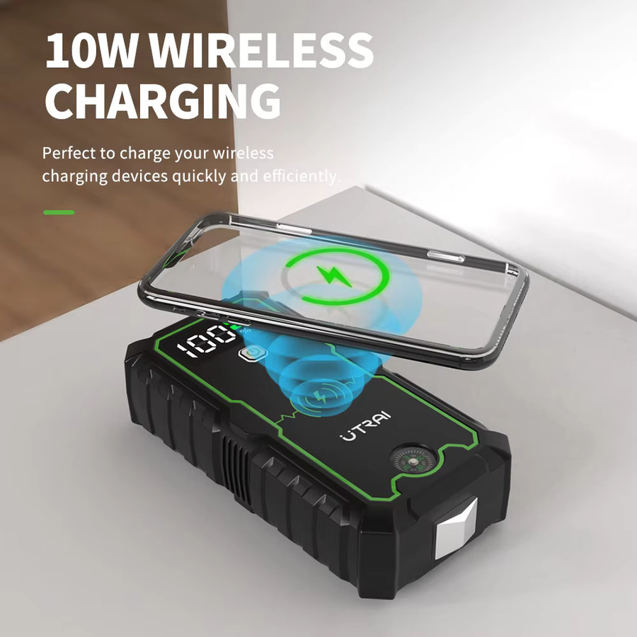 UTRAI Power Bank 4000A Starthilfe Tragbares Ladegerät Auto Booster 12V Notfall Batterie Starter in Schwarz - Bild 5