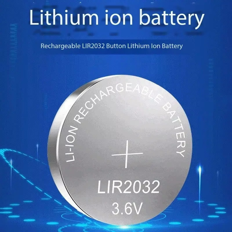 NDNNAS LIR2032 wiederaufladbare Lithium-Knopfbatterie 3,6 V 40 mAh in Silber - Bild 2