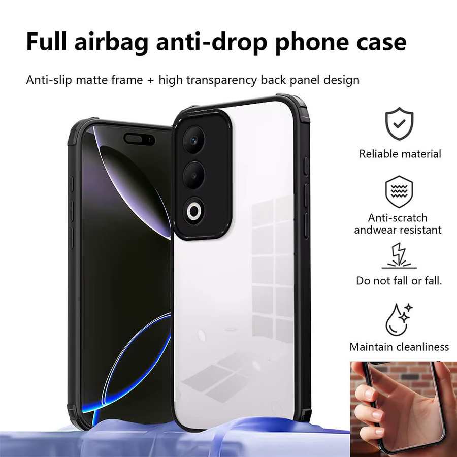 Stoßfeste Acryl-Schutzhülle für Oppo A5 4G, Oppo A5 5G und Oppo K13x in Grau - Bild 2