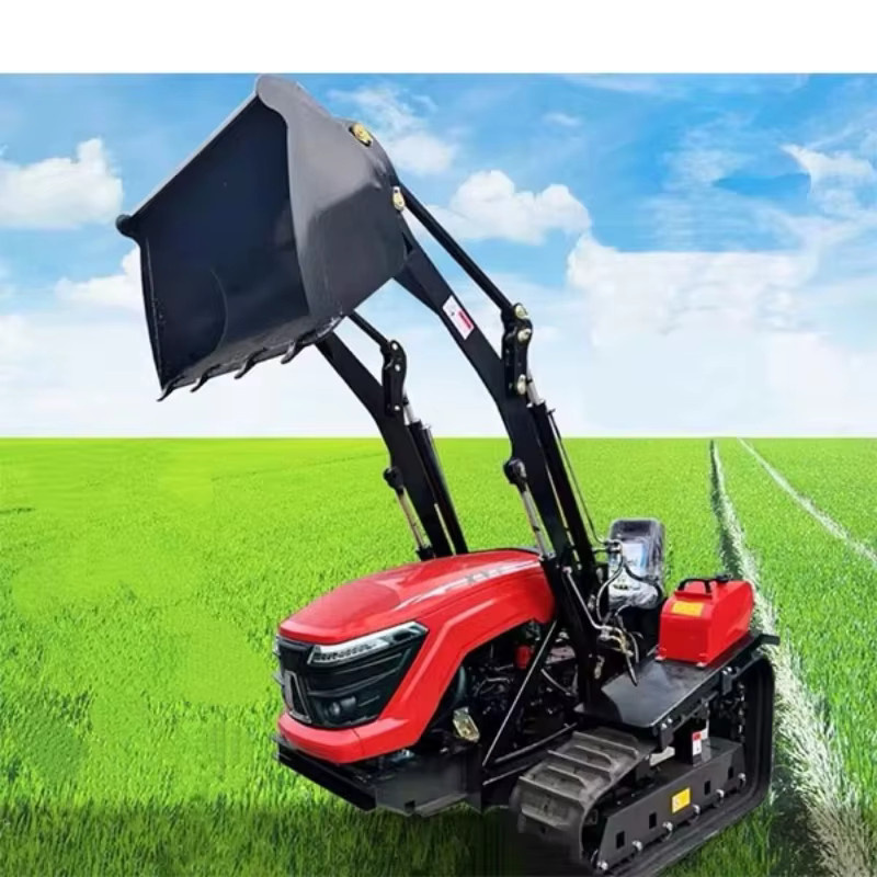 Raupentraktor in Rot mit 35 PS als Mini-Schienenfarm und vielseitige Landmaschine für Obstgärten und Ackerland - Bild 3