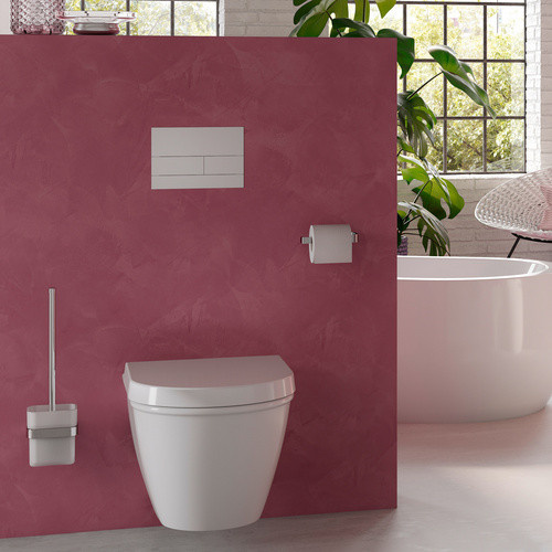 Toilettenpapierhalter AURA von LENZ in Chrom, silberfarben, Montage durch Kleben oder Bohren - Bild 2