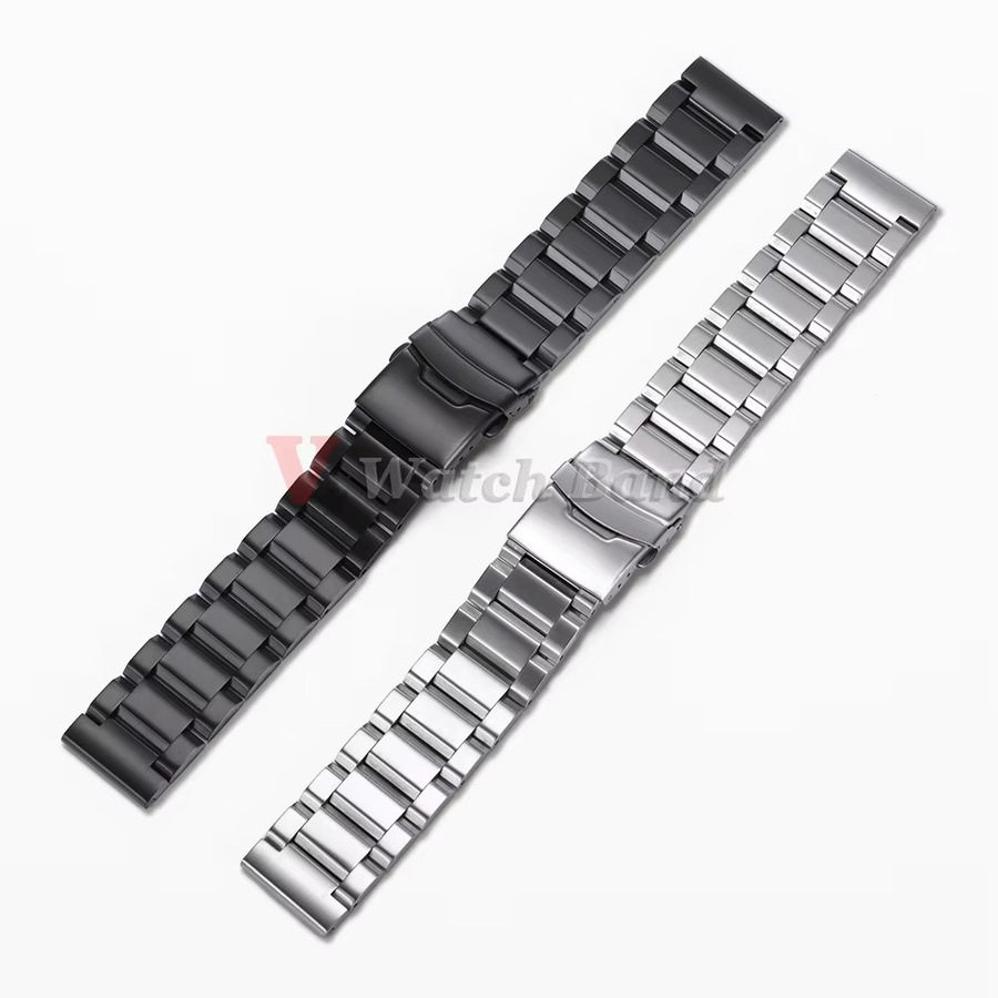 nxalp Uhrenarmband Edelstahl, Silber, Unisex - Bild 1