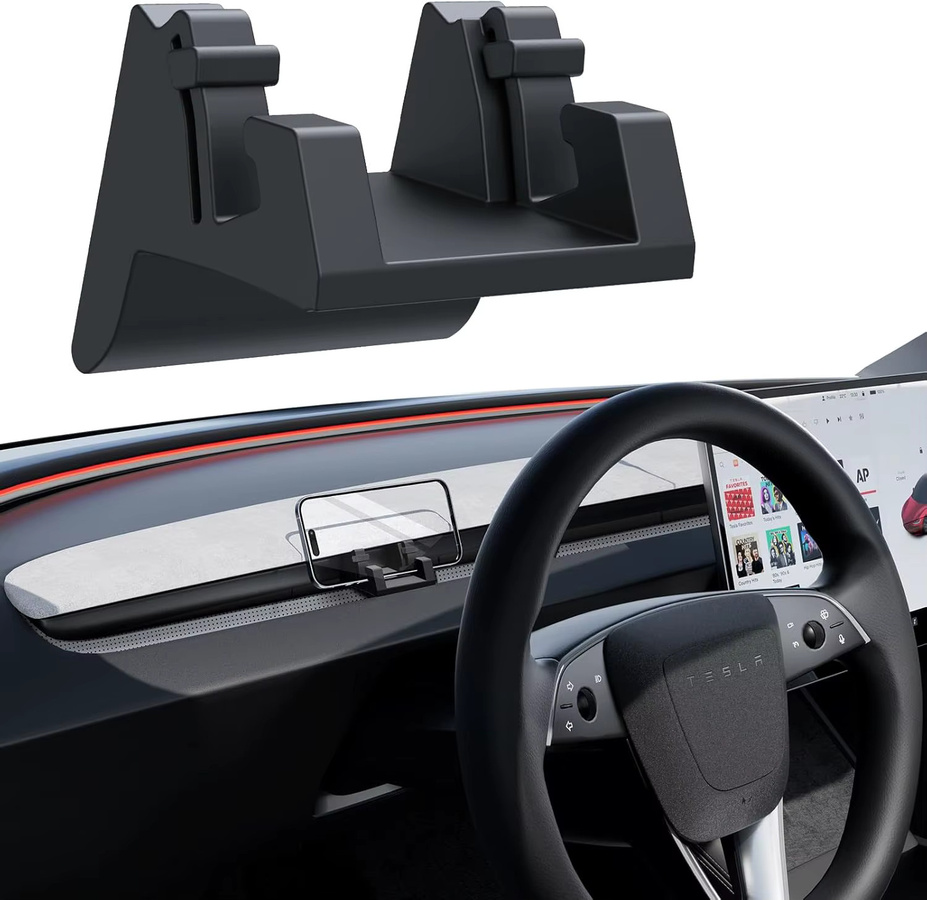 MIYOKAKING Silikon-Handyhalterung für Tesla Model Y Juniper 2026 und Model 3 Highland, multifunktional als Lüftungshalterung und Sonnenbrillenhalter, Schwarz - Bild 6