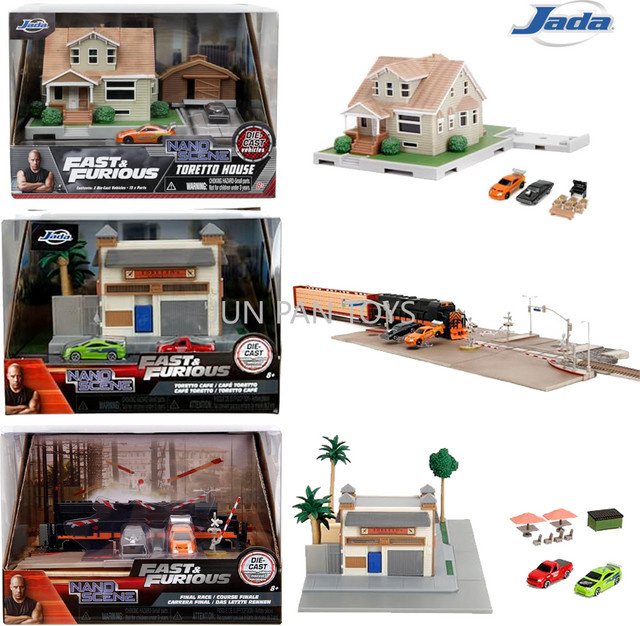 Jada Fast and Furious Final Race Train Nano Scene, Sammlermodell, Fahrzeuge, nicht für Kinder unter 3 Jahren - Bild 1