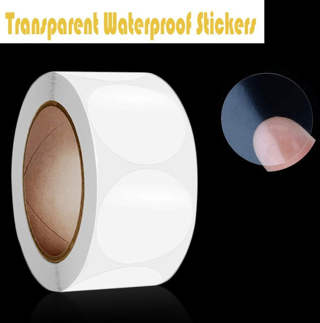 500 Stück transparente Kreisaufkleber aus Papier zum Verschließen von Paketen, Umschlägen und Boxen - Bild 1