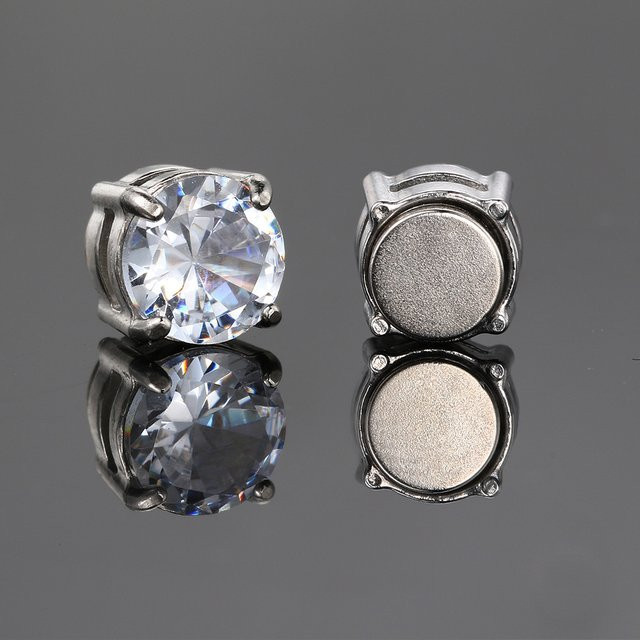 Ohrstecker Edelstahl, Silber, Zirkonia, Unisex - Bild 1