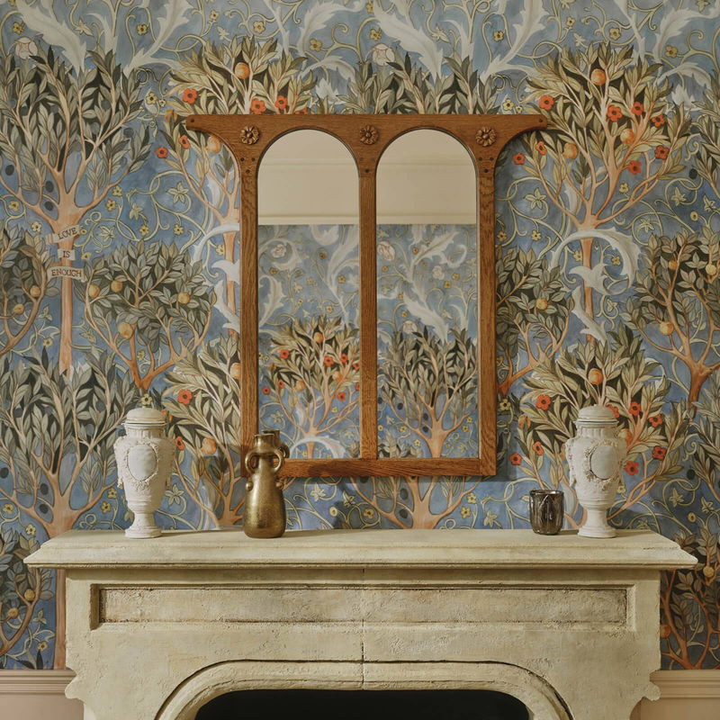 House of Hackney Tapete Earthly Paradise in Celestial Blue mit floralem Art-Nouveau-Design und botanischem Motiv - Bild 2