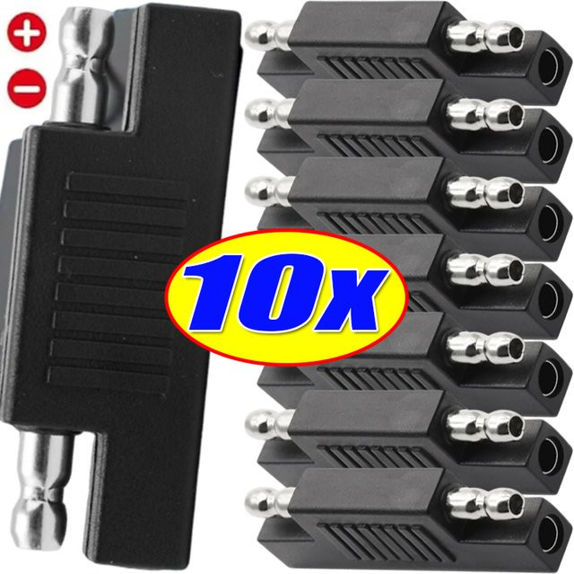 V27 SAE-Steckeradapter als Schnelltrennkabel für Solarpanels und Batterieladegeräte, 12 V und 24 V, Schwarz - Bild 1