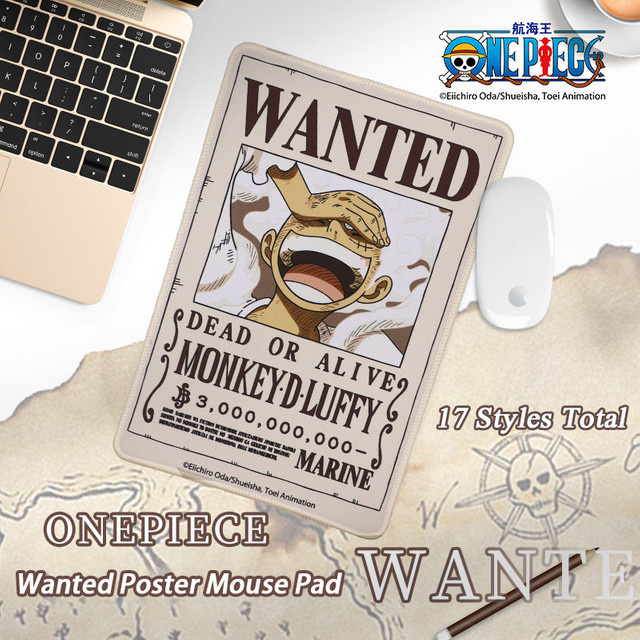 Offiziell lizenziertes One Piece Wanted Poster Mauspad in Multicolour - Bild 1