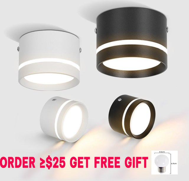 CANMEIJIA LED Deckenlampe Aufputz Downlight für Schlafzimmer und Küche, Weiß - Bild 1