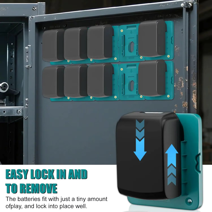 Wandmontierter Werkzeughalter und Batteriehalter für Makita 18V mit Schrauben - Bild 6