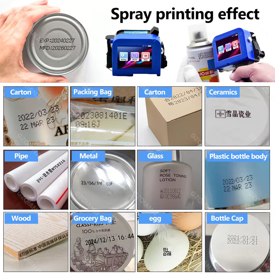 Tragbarer Mini-Tintenstrahldrucker zur Etikettencodierung für Text, QR-Code, Barcode, Bilder und Logos in Blau, Druckhöhe 2–22,7 mm - Bild 6