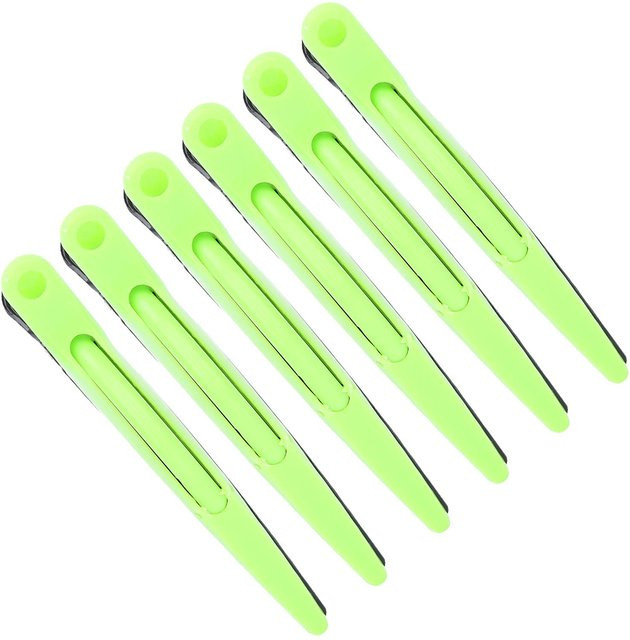 Koogeelife Entenschnabelklemme für Haarstyling, Grün, 6 Stück - Bild 1