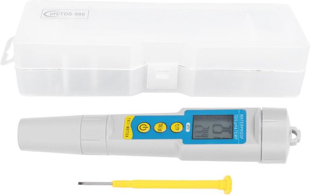 Kkmoon PH-986 3 in 1 Wasserqualitätstester Multifunktionales Tragbares Messgerät für PH, TDS und Temperatur in Weiß - Bild 1