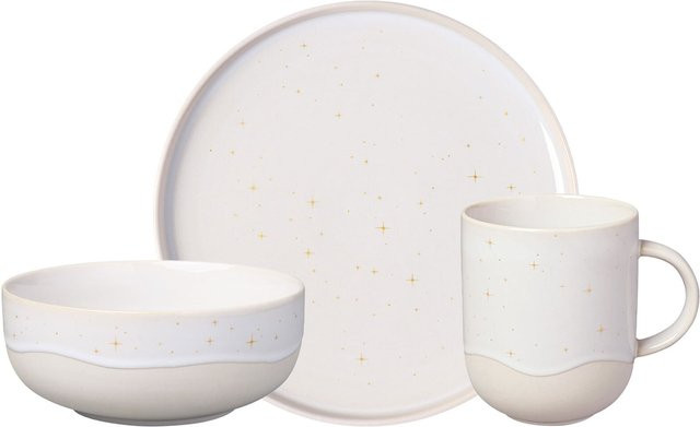 Villeroy & Boch like. Frühstücks-Set Winter Glow 3er Set aus Porzellan in Weiß - Bild 1